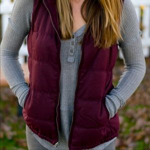 Old Navy Puffer Vest Cotton Blend Shell 